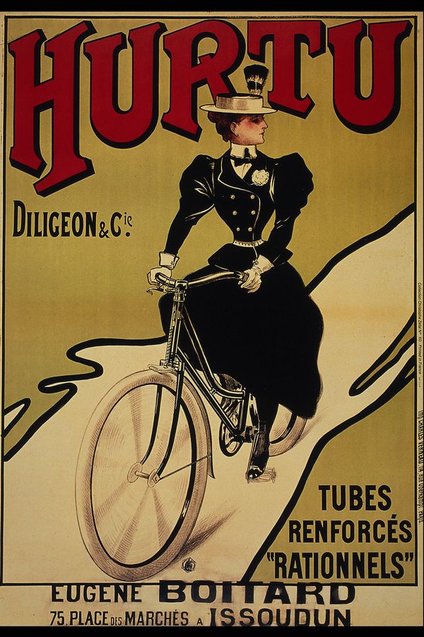经典自行车广告图片-广告创意图 贵妇 骑自行车